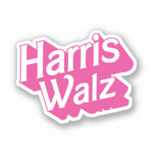 Sticker Harris Walz Pink