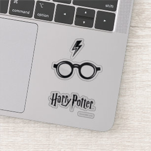 Sticker Harry Potter   Éclair de voiture et lunettes