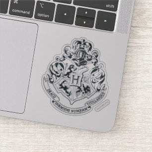 Sticker Harry Potter   Hogwarts Crest - Black and White