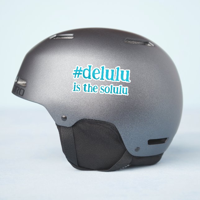 Sticker Hashtag #Delulu est le Solulu Turquoise (Côté casque)