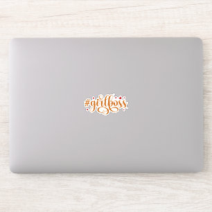 Sticker Hashtag Girl Boss esthétique calligraphie