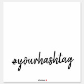 Sticker Hashtag # | Média social minimaliste moderne (Feuille)