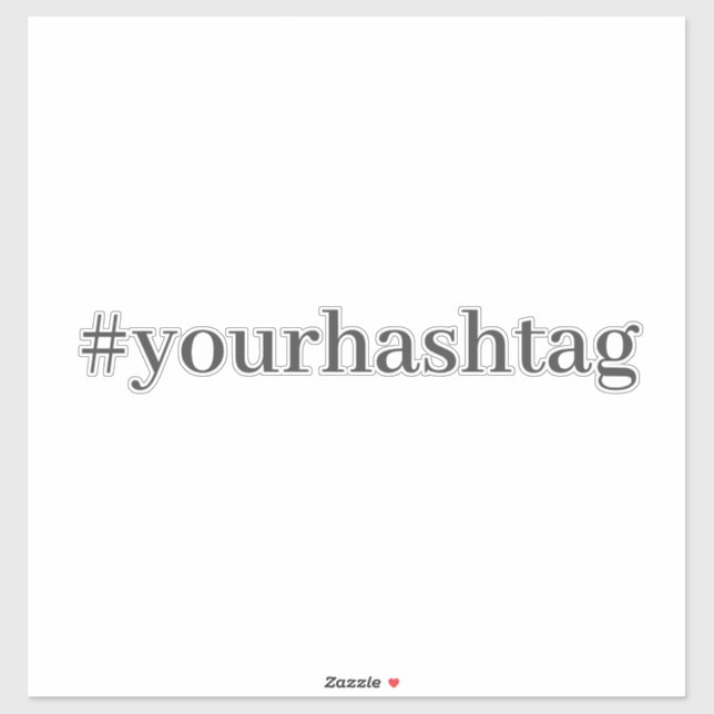 Sticker Hashtag moderne (Feuille)