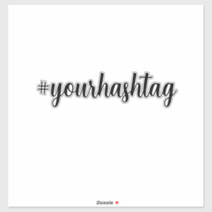 Sticker Hashtag #   Moderne Média Sociaux Minimaliste