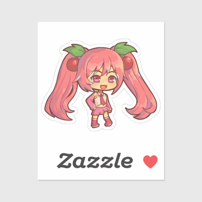 Sticker Hatsune Miku Sakura Ver. Chibi (Feuille)