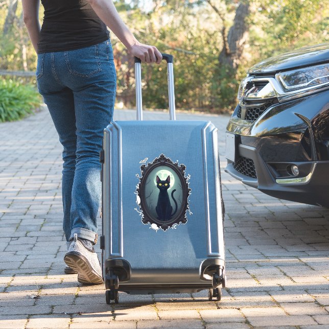 Sticker Haunted Cat Mirror (Valise Insitu)