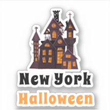 Sticker Haunted House Halloween New York