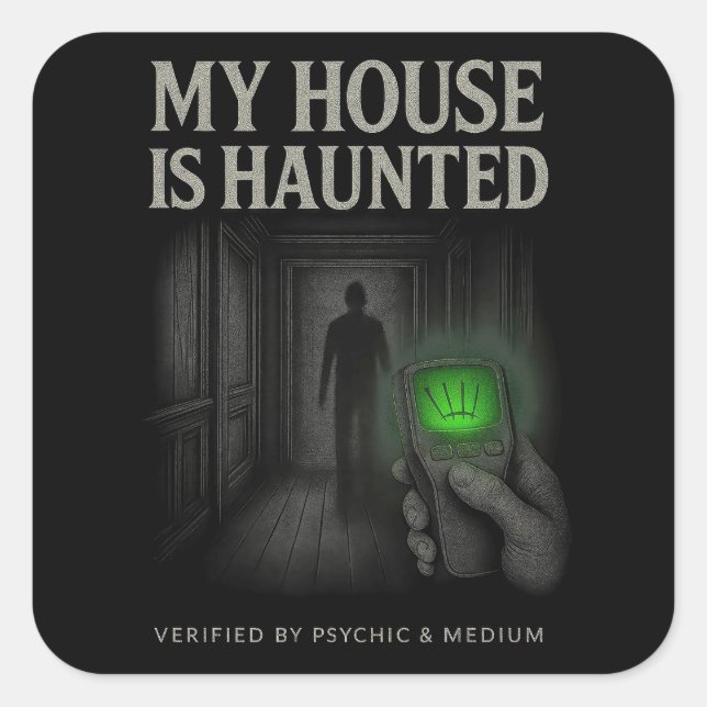 Sticker Haunted My House - Vérifié par Psychic (Devant)