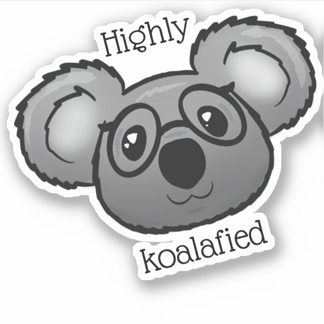 Sticker Hautement koalafié (Devant)