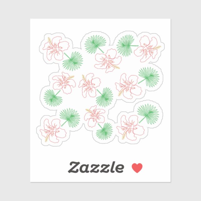 Sticker Hawaïen 02 (Feuille)