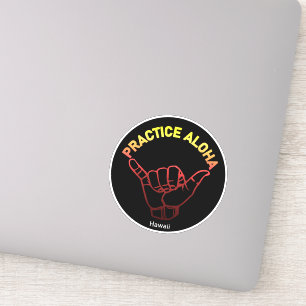 Sticker Hawaii Pratique Aloha Lava Shaka (Hang lâche)