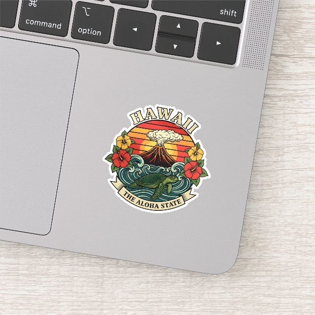 Sticker Hawaii: The Aloha State (Détail)