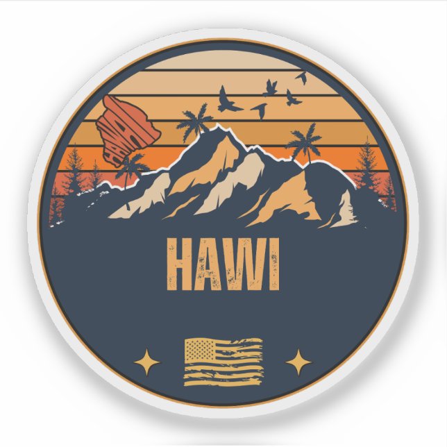 Sticker Hawi, Hawaï (Devant)