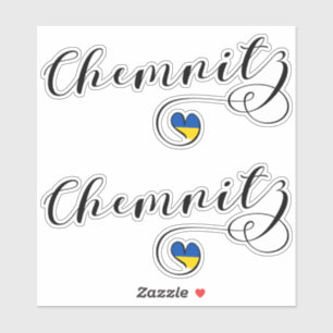 Sticker Heart Chemnitz, I Love Chemnitz, Allemagne