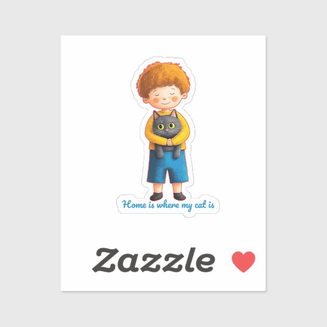 Sticker  Heartwarming Feline Love (Feuille)