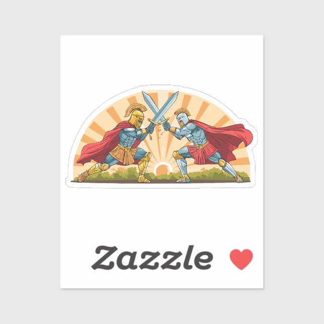 Sticker Hector et Achille (Feuille)