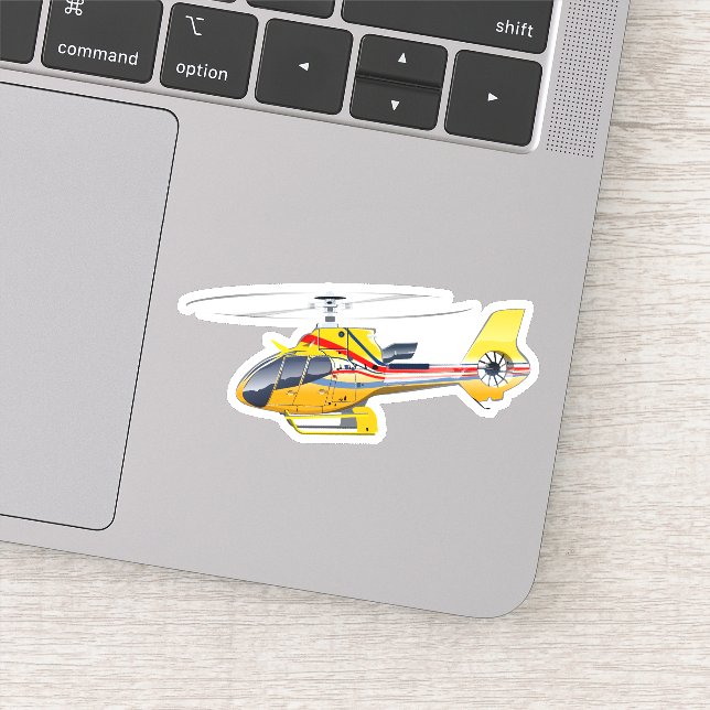 Sticker Hélicoptère de dessin (Détail)