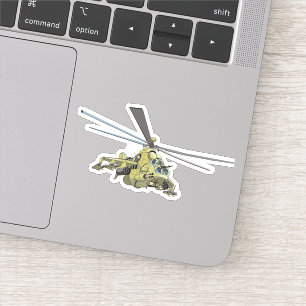 Sticker Hélicoptère de dessin animé "Hind"