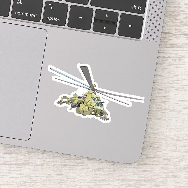 Sticker Hélicoptère de dessin animé "Hind" (Détail)