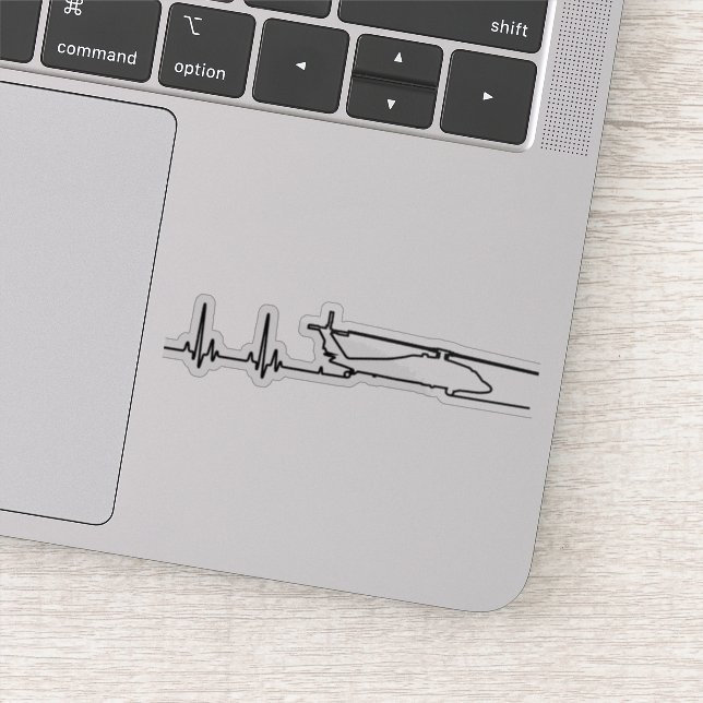 Sticker Hélicoptère pulse cardiaque (Détail)