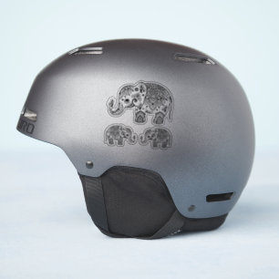 Sticker Héliphre noir cachemire floral vintage