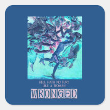 Sticker Hell Hath No Fury (bleu)