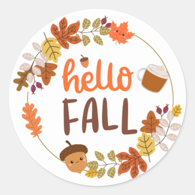sticker Hello Fall (Devant)