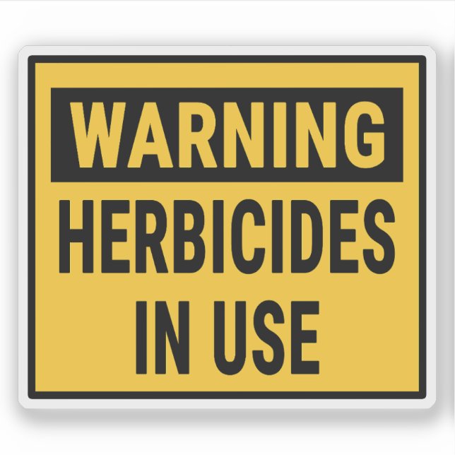 Sticker Herbicides Avertissement Utilisés (Devant)