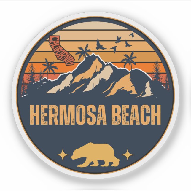 Sticker Hermosa Beach, Californie (Devant)