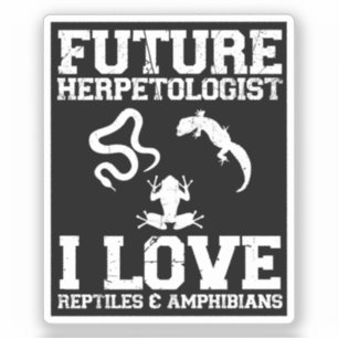 Sticker Herpétologiste de l'avenir Herpétologie Amphibiens
