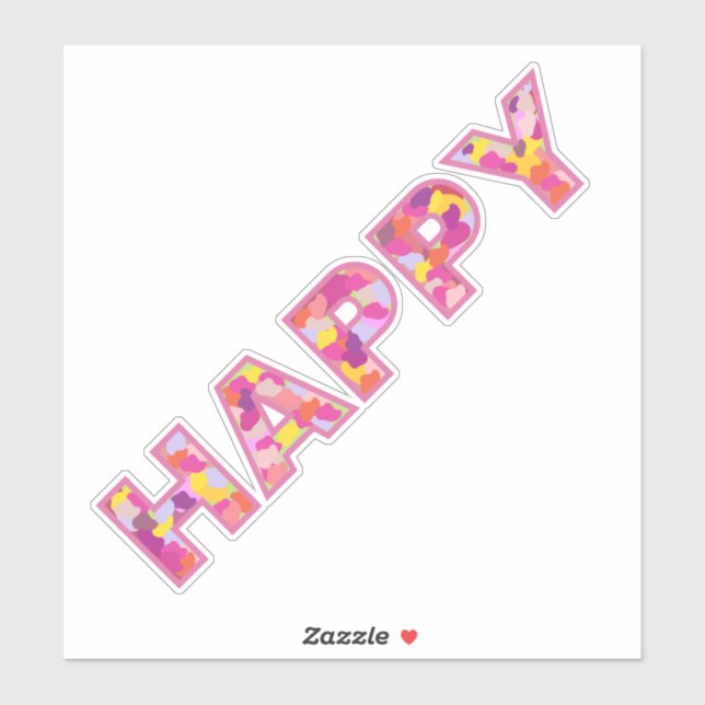 Sticker Heureux (Feuille)