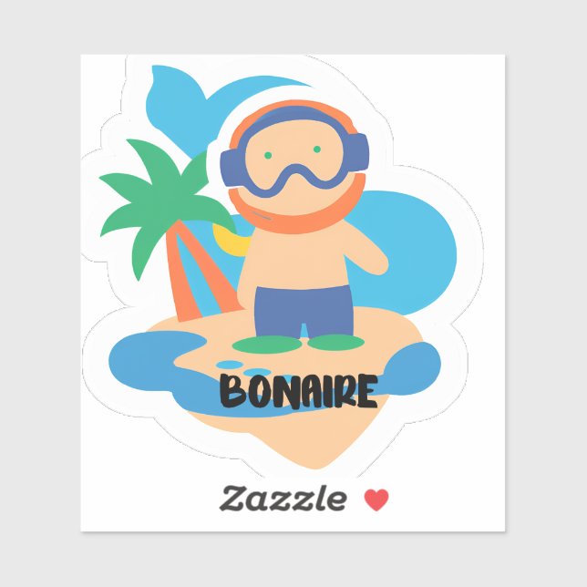 Sticker Heureux bonaire (Feuille)