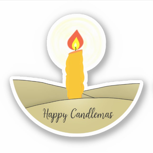 Sticker Heureux cierges (Devant)