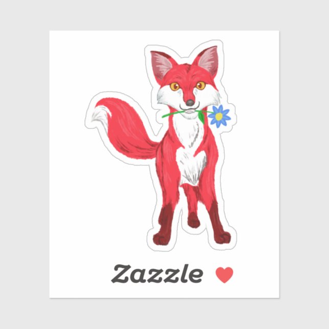 Sticker Heureux Fox (Feuille)