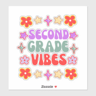 Sticker Heureux retour à l'école, collant de vibes de 2e a