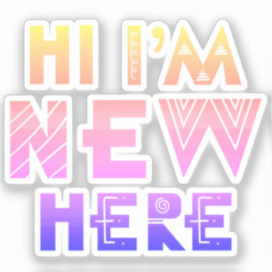 STICKER HI IM NEW ICI BÉBÉ