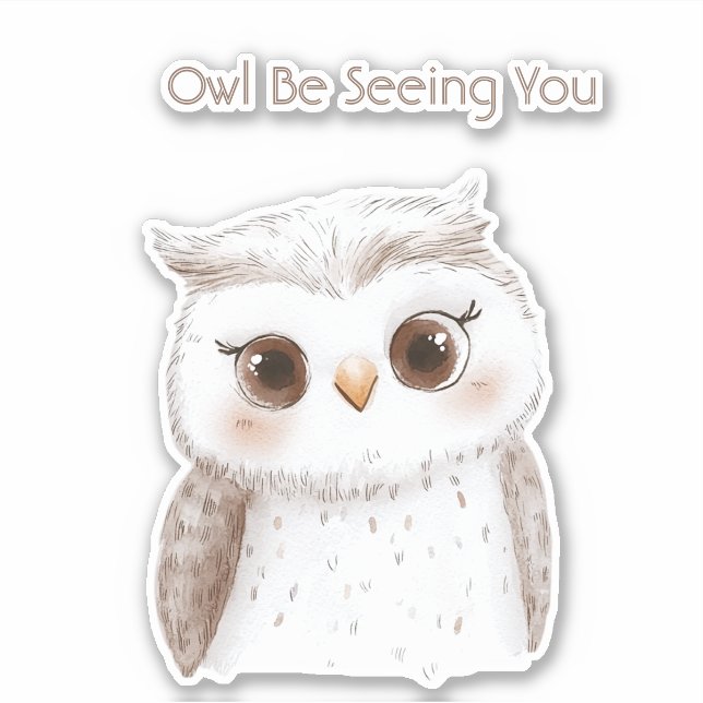 Sticker Hibou vous verra (Devant)