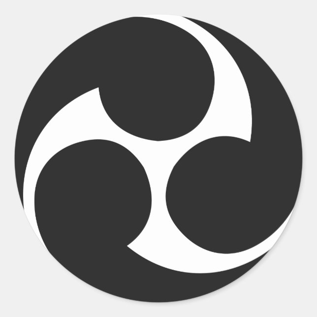 Sticker Hidari Mitsudomoe 左 三 つ Taiko 巴 (Devant)