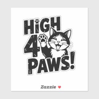Sticker High 4 Paws Cat