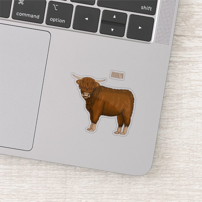 Sticker Highland cow (Détail)