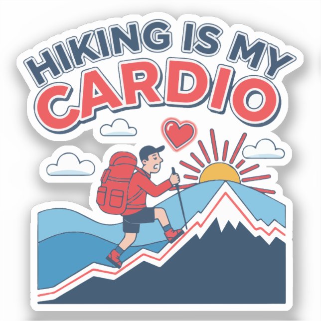 Sticker Hiking Is My Cardio (Recto)