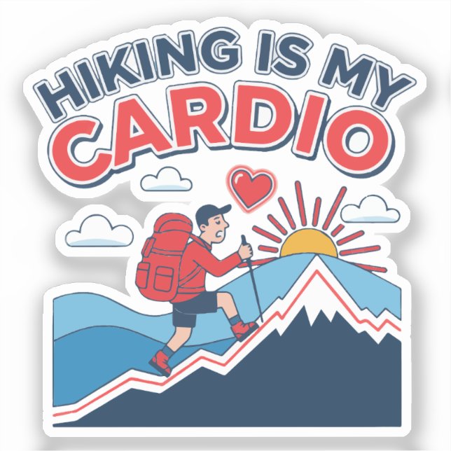 Sticker Hiking Is My Cardio (Recto)