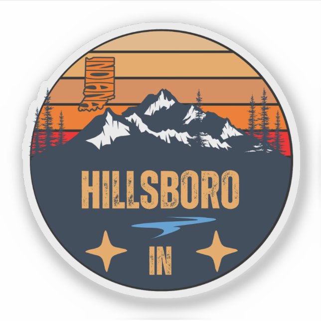 Sticker Hillsboro, Indiana (Devant)