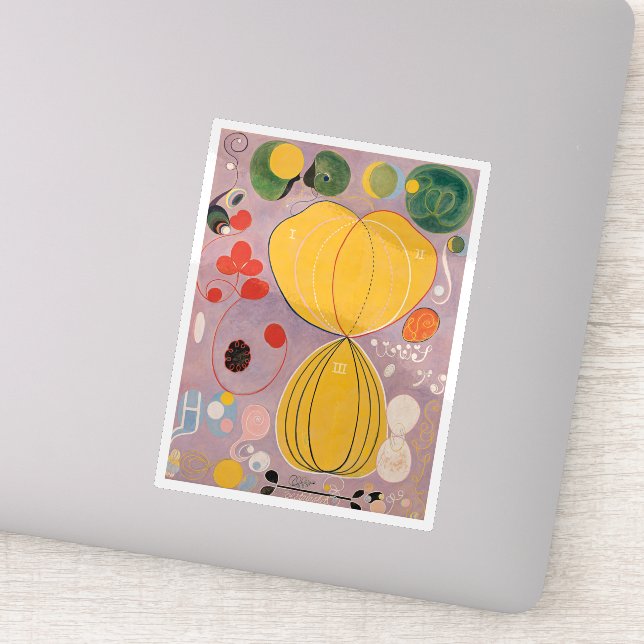 Sticker Hilma Af Klint, La Dix Plus Grande No7, Art Abstra (Détail)