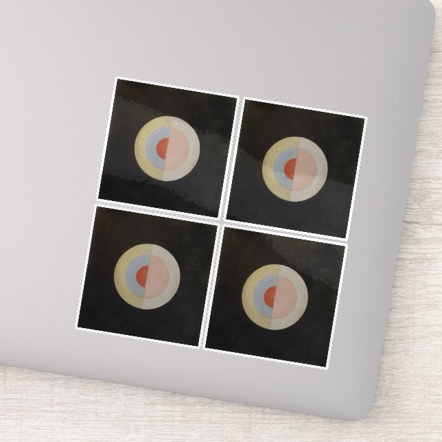 Sticker Hilma Af Klint, Le Swan No.16, Art Abstrait (Détail)