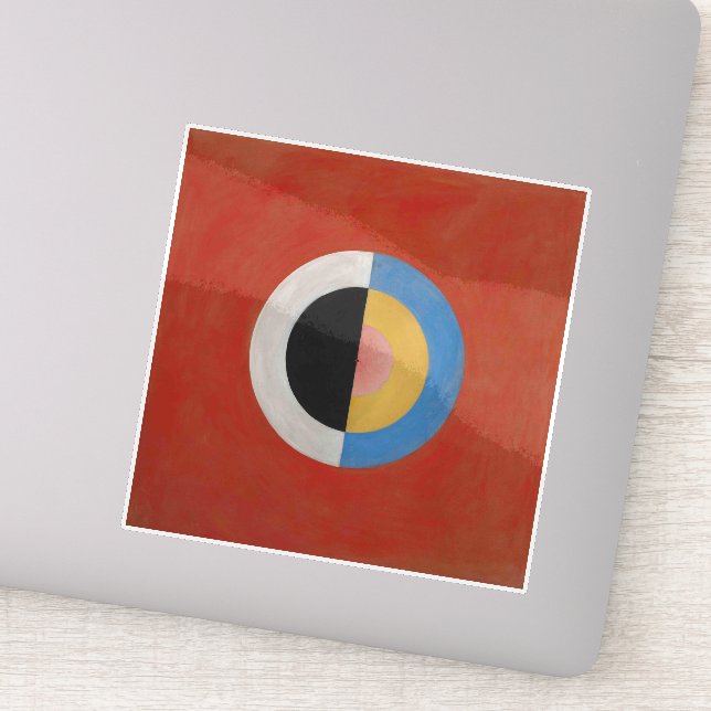 Sticker Hilma Af Klint, Le Swan No.17, Art Abstrait (Détail)