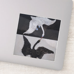 Sticker Hilma Af Klint, Le Swan No.1, Art Abstrait