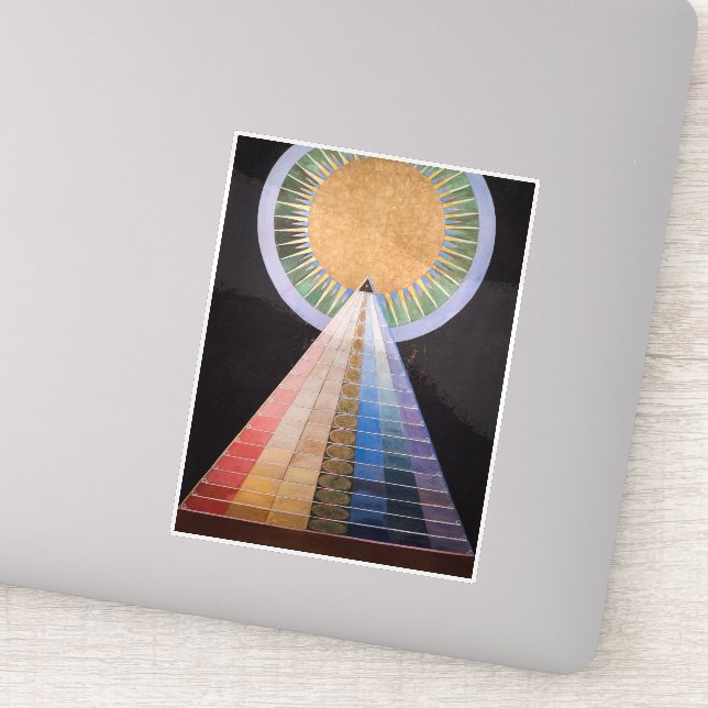 Sticker Hilma Af Klint, Retable No.1, Art Abstrait (Détail)