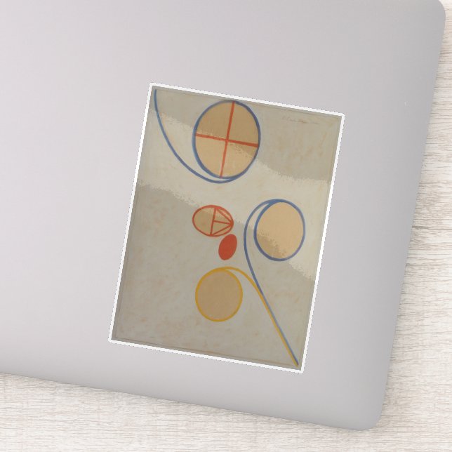 Sticker Hilma Af Klint, Seven Point Star No2, Art Abstrait (Détail)