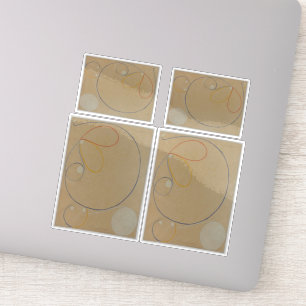 Sticker Hilma Af Klint, Seven Point Star No7, Art Abstrait